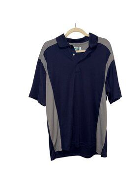 Ben Hogan Mens XL Navy & Gray Performance Polo Shirt